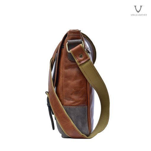 Tas Selempang Kulit Pria Voila Chester Havana - Voila Leather
