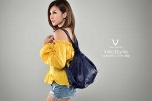 Tas Hobo Kombinasi Backpack Kulit Voila Enyma Navy