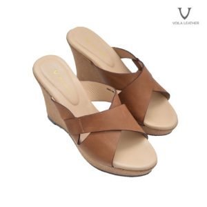 Wedges Kulit Asli Voila Charlotte Brown