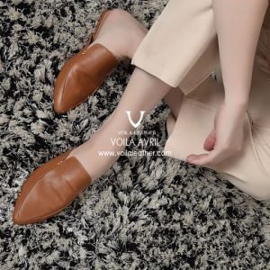 Flat-Shoes-Kulit-Asli-Voila-Avril-Brown-7