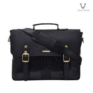 Messenger-Bag-Kulit-Asli-Voila-Tristan-Black