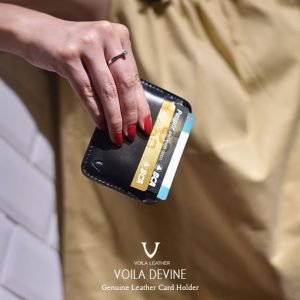 Card Holder Kulit Asli Voila Devine Black