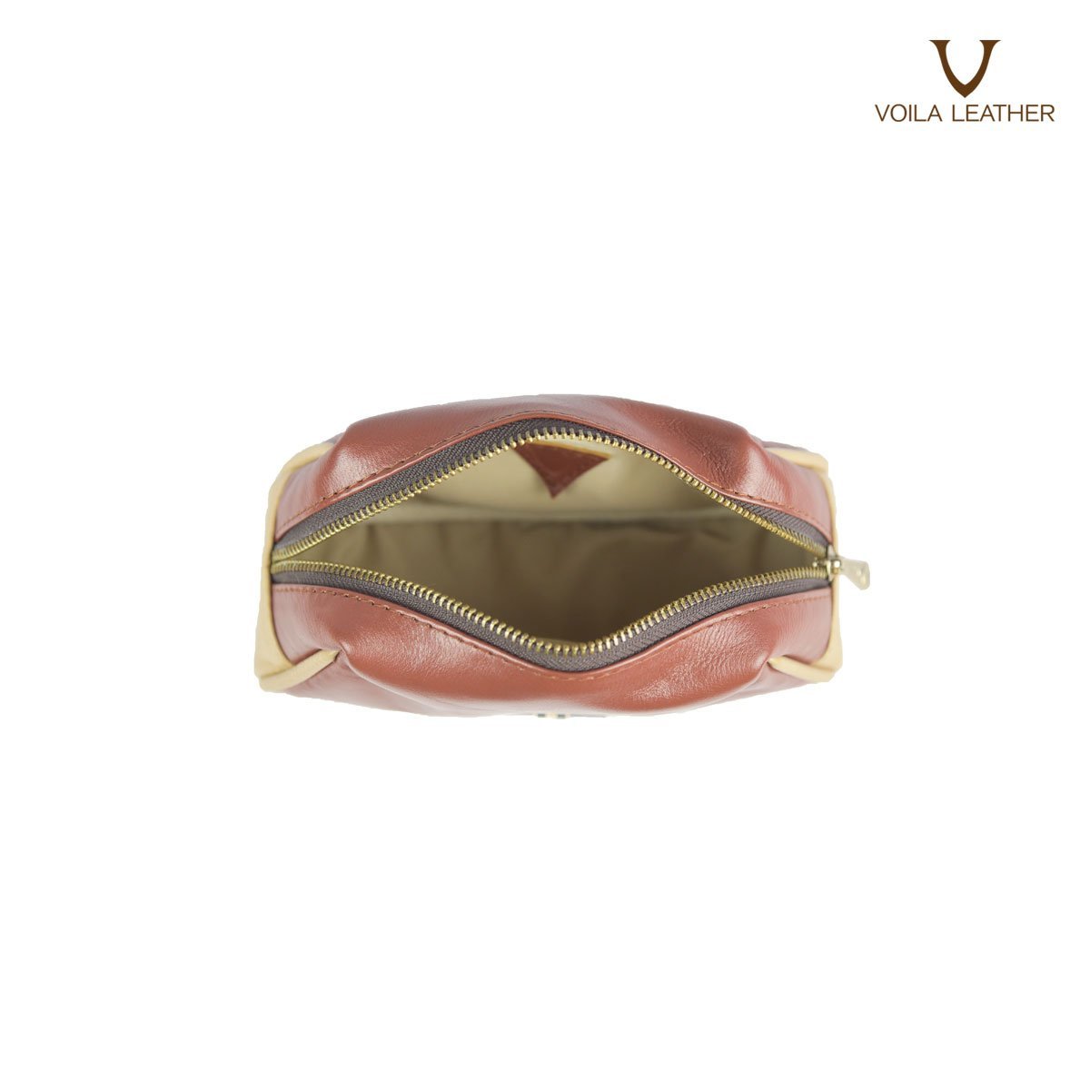 Pouch Kulit Asli Voila Bella Brown (4)