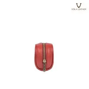 Pouch Make Up Kulit Asli Voila Carmen Red (4)