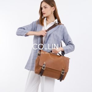 Messenger Bag Kulit Voila Collin Brown