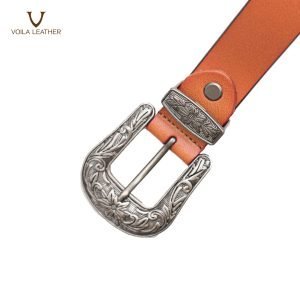 Flora in Brown Genuine Leather Women,s Belt 5