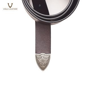 Flora in Coffee Genuine Leather Women's Belt 6