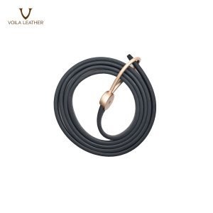 Voila Catteleya Black Genuine Leather Skinny Belts 3
