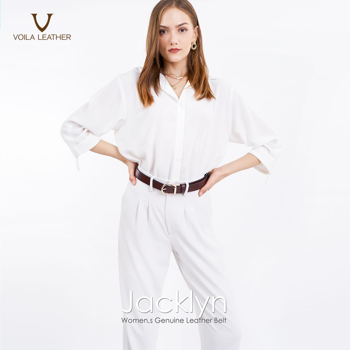 Women Reversible Genuine Leather Belt 12