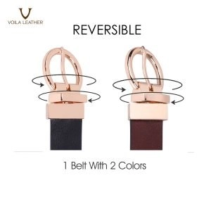 Women Reversible Genuine Leather Belt 3