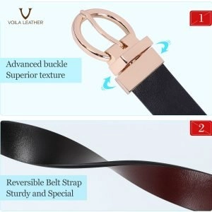 Women Reversible Genuine Leather Belt 5