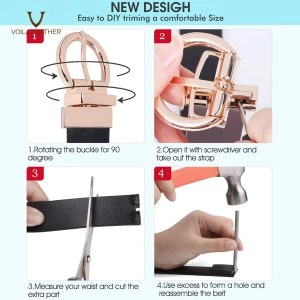 Women Reversible Genuine Leather Belt