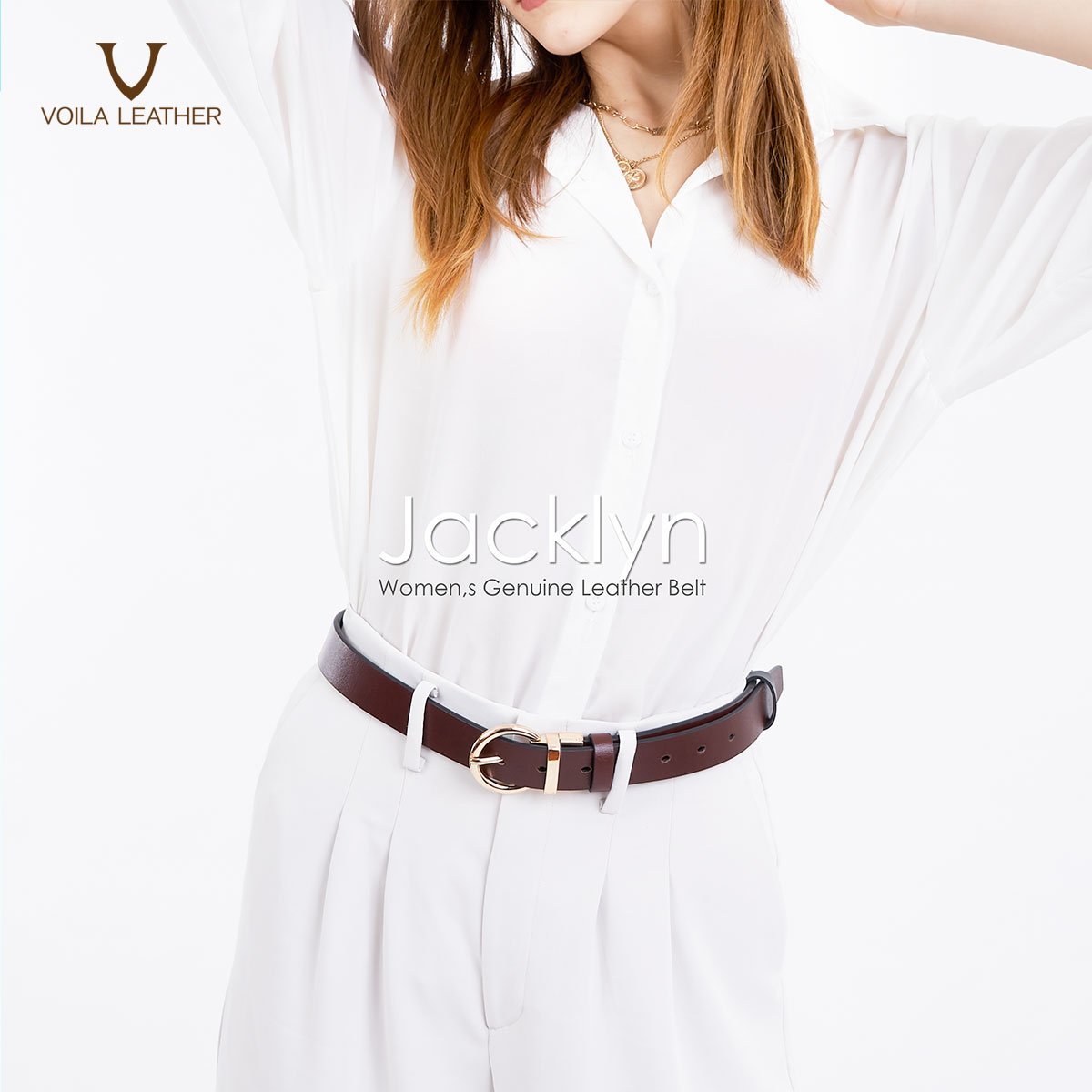 Women Reversible Genuine Leather Belt 8