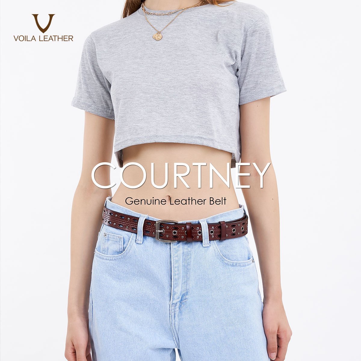 Women's Belt Courtney in Coffee