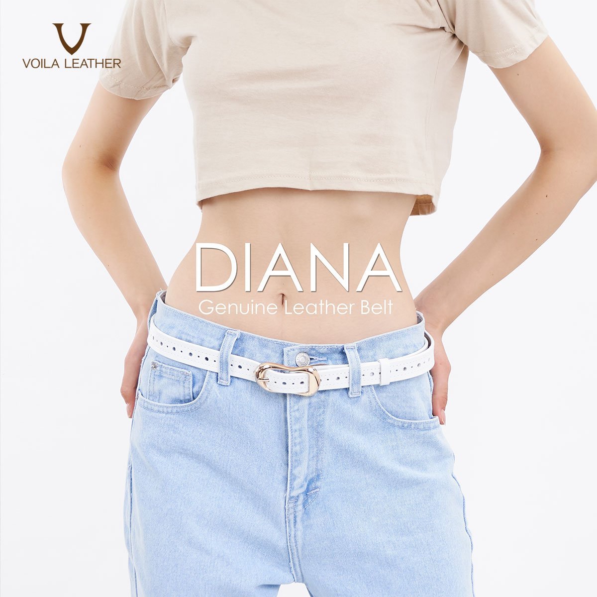Women's Belt Diana in White