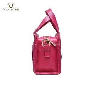 Ethnic Handmade Authentic Leather Bag Voila Gyana Pink Fuschia 3