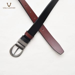 Voila Jacklyn Women Reversible Genuine Leather Belt Silver 4