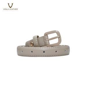 Women's Genuine Leather Belt Voila Kyra Nude 1
