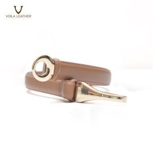 Fashion Style Genuine Leather Women's Belt Voila Elle Brown 2