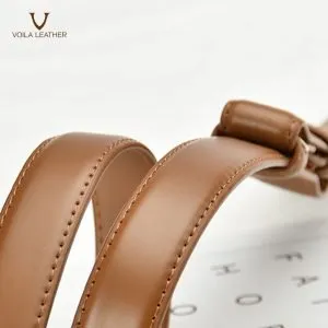 Fashion Style Genuine Leather Women's Belt Voila Elle Brown 6