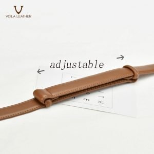 Fashion Style Genuine Leather Women's Belt Voila Elle Brown 7