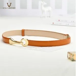 Fashion Style Genuine Leather Women's Belt Voila Elle Havana 5