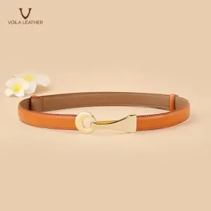 Fashion Style Genuine Leather Women's Belt Voila Elle Havana 6