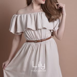 Skiny Plain Genunie Leather Womens Belt Voila Lily Brown