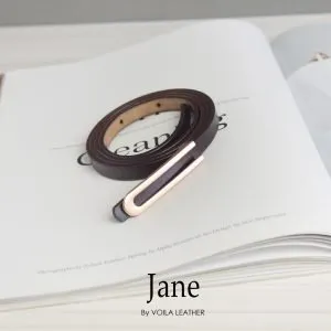 Luxury Office And Dress Genuine Leather Belt Voila Jane Burgundy