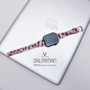 Voila Dalmatian Genuine Leather iWatch Strap Women Soft Pink