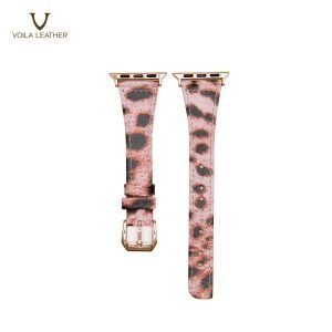 Voila Dalmatian Genuine Leather iWatch Strap Women Soft Pink 2