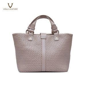 Tas Anyam Kulit Voila Bellisima Nude Medium (5)