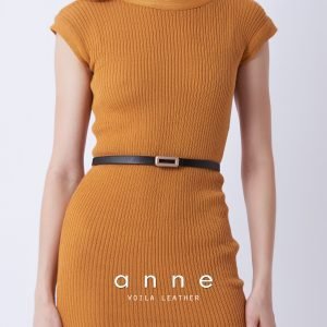 Skinny Luxury Fashion Office & Dress Genuine Leather Women's Belt Voila Anne 4