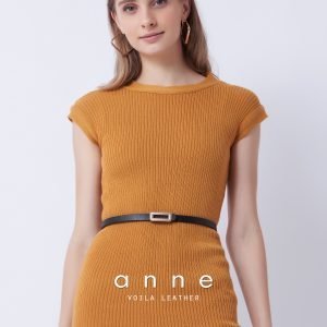 Skinny Luxury Fashion Office & Dress Genuine Leather Women's Belt Voila Anne 5