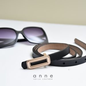 Skinny Luxury Fashion Office & Dress Genuine Leather Women's Belt Voila Anne