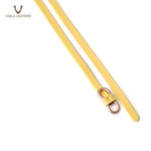 Dress & Office Womens Genuine Leather Belt Voila Freja Yellow (9)