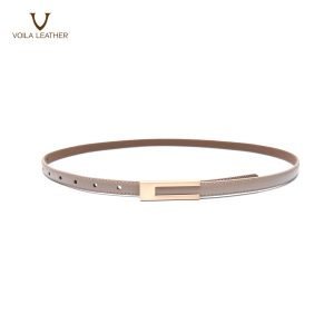 Classy Genuine Leather Office And Dress Belt Voila Belle Nude 7