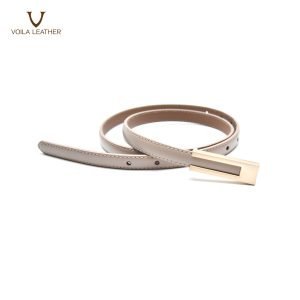 Classy Genuine Leather Office And Dress Belt Voila Belle Nude 8