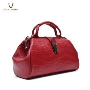 Genuine Leather Satchel Sling Bag Voila Madeline Red 2