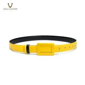 Genuine Leather Womens Belt Voila Moana Yellow (7)