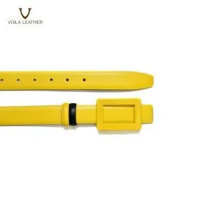 Genuine Leather Womens Belt Voila Moana Yellow (8)