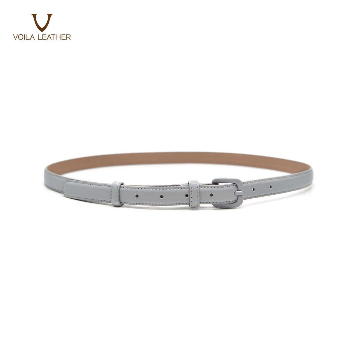 Women's Genuine Leather Belt Voila Kyra Grey (4) Women's Genuine Leather Belt Voila Kyra Grey (4)