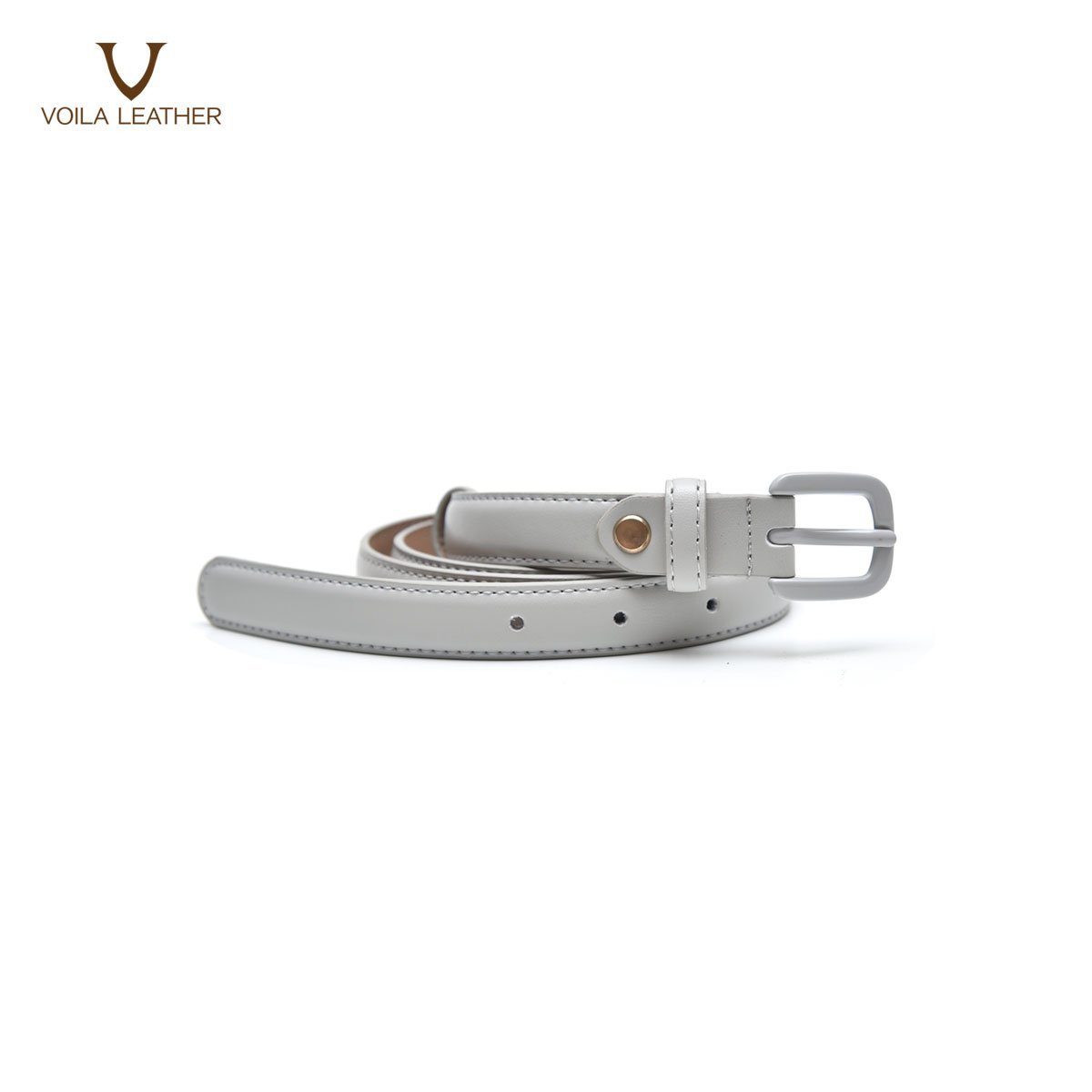Women's Genuine Leather Belt Voila Kyra Grey (6) Women's Genuine Leather Belt Voila Kyra Grey (6)