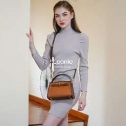 Genuine Leather Handbag & Sling Bag Voila Leonie Havana 3