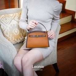 Genuine Leather Handbag & Sling Bag Voila Leonie Havana