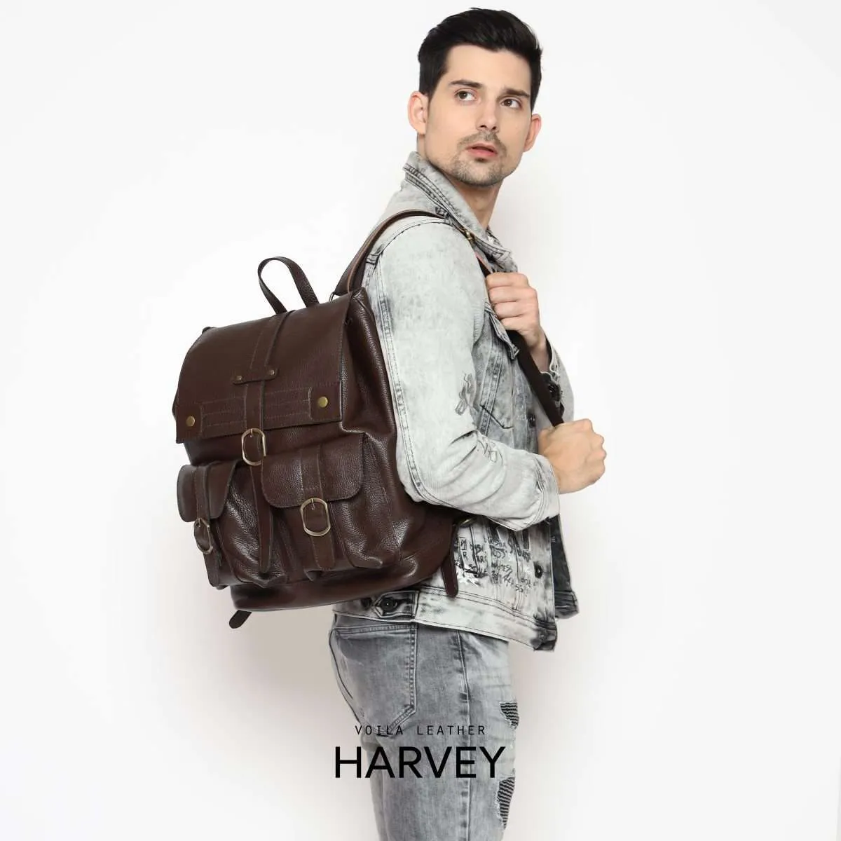 Ransel Kulit Voila Harvey Brown 15