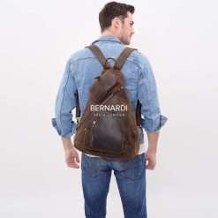 Crazy Horse Genuine Leather Backpack & Sling Bag Voila Bernardi 1