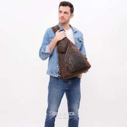 Crazy Horse Genuine Leather Backpack & Sling Bag Voila Bernardi 8