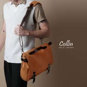 Messenger Bag Kulit Voila Collin Brown