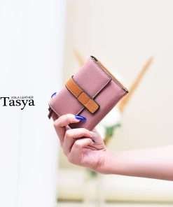 Short Leather Women's Wallet Voila Tasya Soft Pink